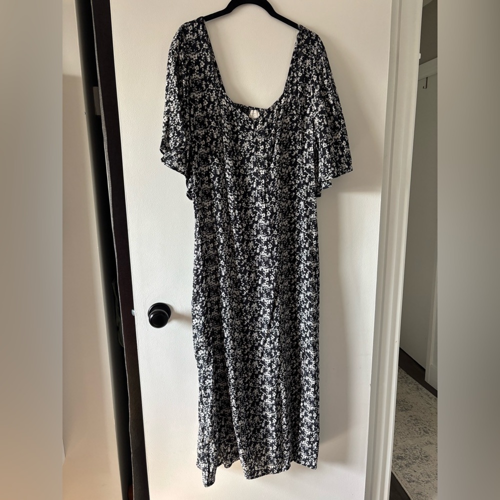 Black and White Floral Dress